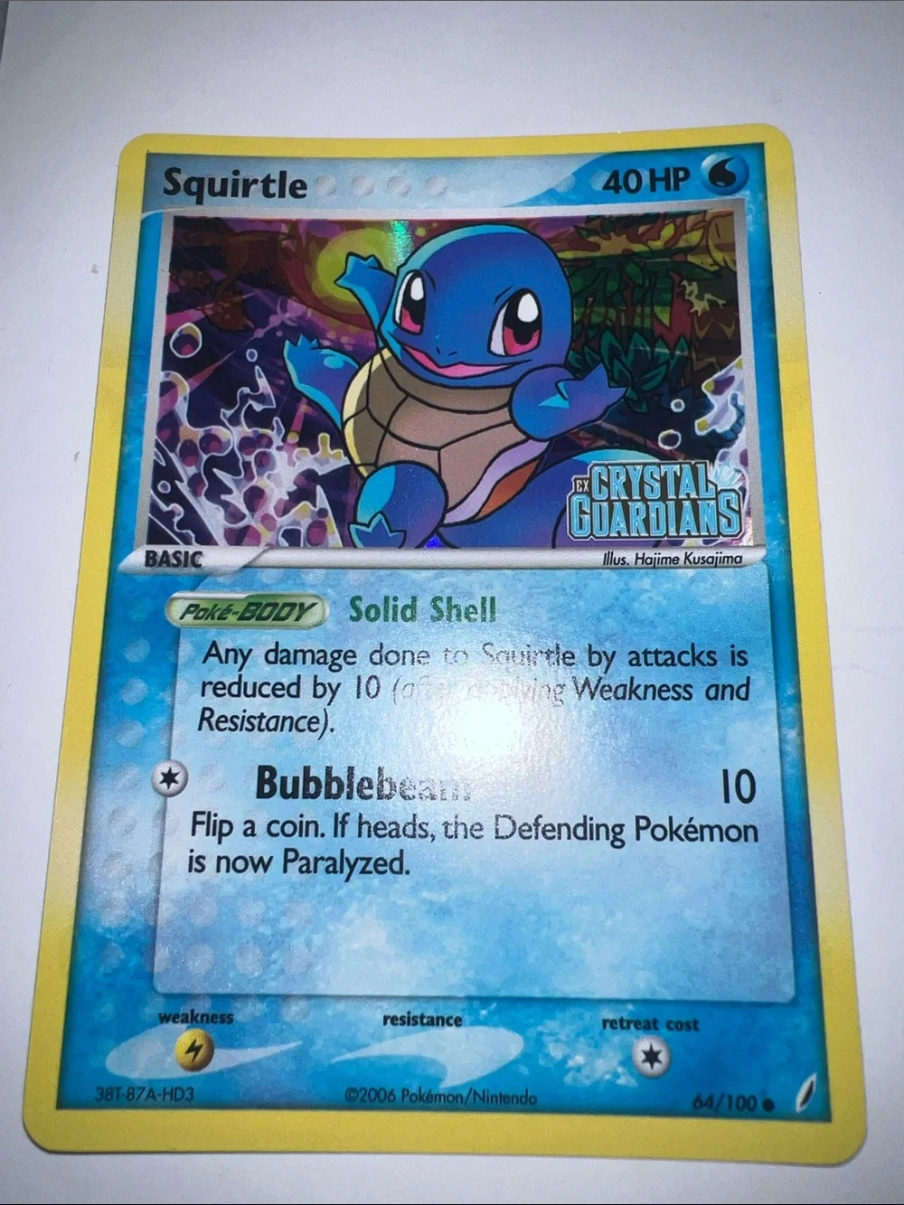 Pokemon Squirtle Trading Card - Blue, Yellow
